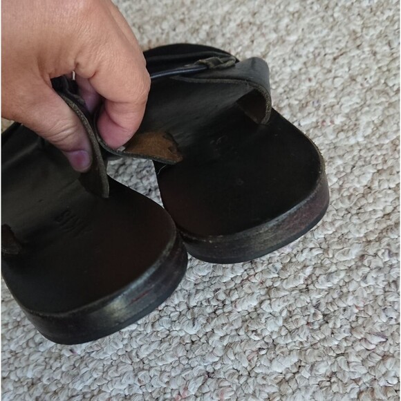 Akis Lydia Black all leather Sandal Size 8 - Picture 9 of 11